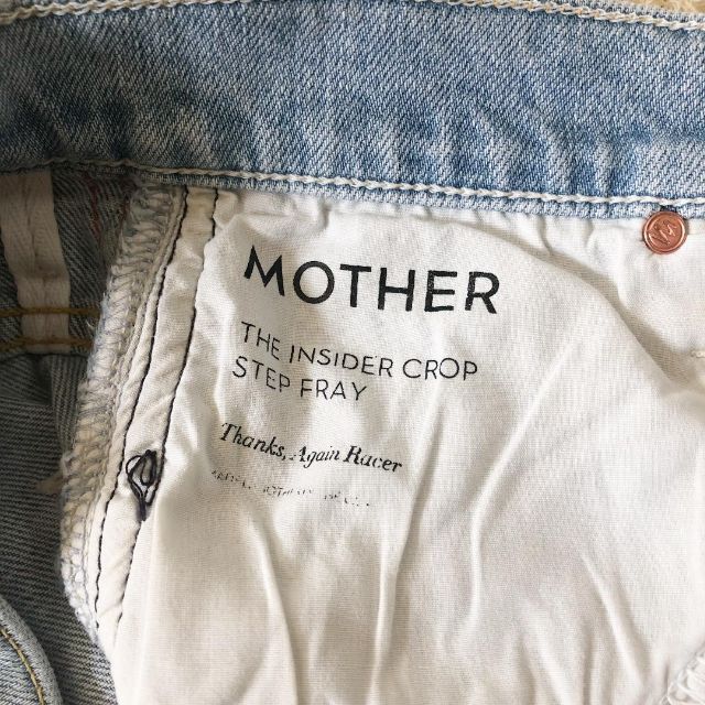 【美品】MOTHER マザー 大人気 INSIDER CROP サイドライン