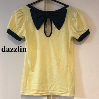 ダズリン(dazzlin)のdazzlin ダズリン バックリボン Tシャツ トップス カットソー イエロー(カットソー(半袖/袖なし))