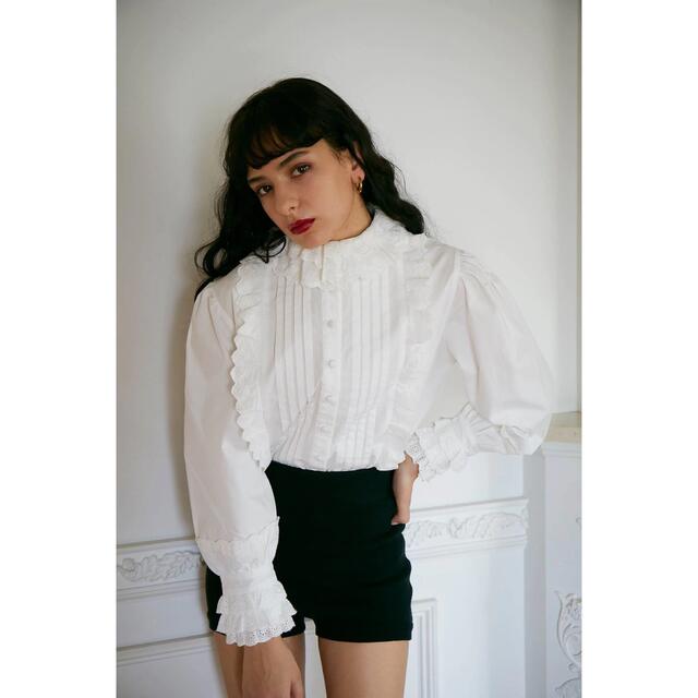 bibiy バービーフリルコットンブラウスBARBY FRILL BLOUSE