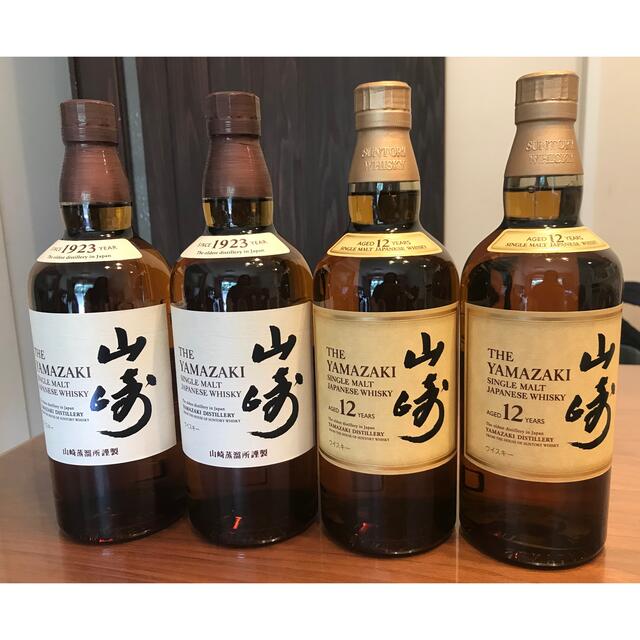 山崎12年2本、 シングルモルト ウイスキー 2本食品/飲料/酒