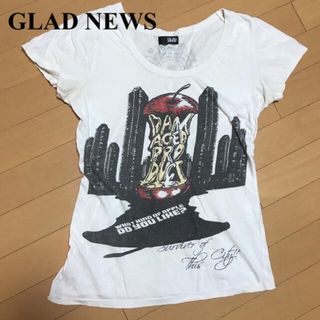 グラッドニュース(GLAD NEWS)のGLAD NEWS グラッドニュース りんご Apple Tシャツ プリント(Tシャツ(半袖/袖なし))