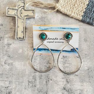 アリシアスタン(ALEXIA STAM)のsilver motif pierce エスニックデザイン　ターコイズ(ピアス)