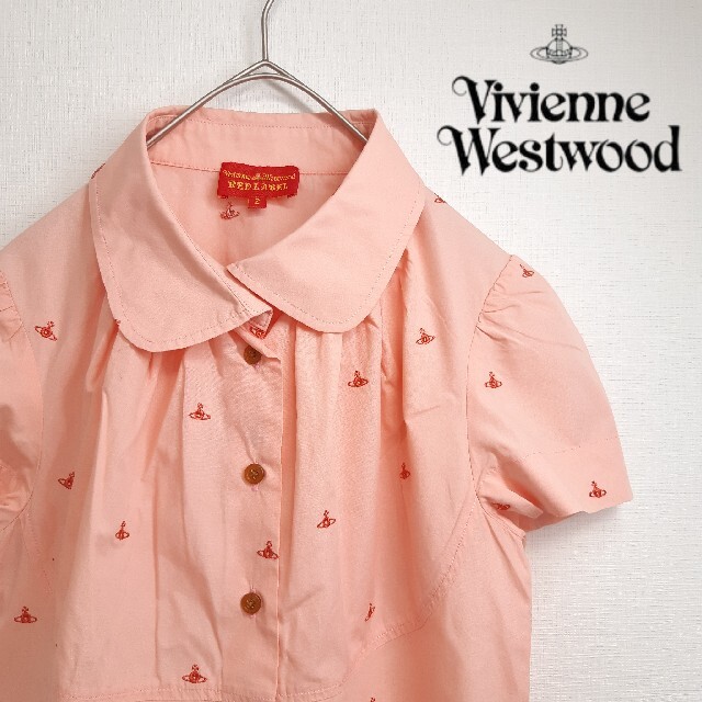 【美品】Vivienne Westwood 総柄 オーブ シャツ ピンク M