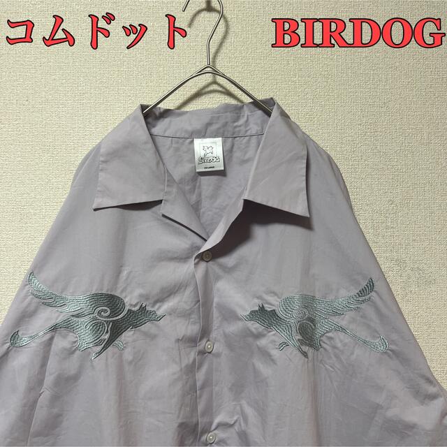 超希少　コムドット　birdog ポップアップ限定　オープンカラーシャツ　刺繍 メンズのトップス(シャツ)の商品写真