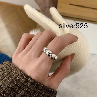 トゥデイフル(TODAYFUL)のワイドハートリング 指輪　silver925(リング(指輪))