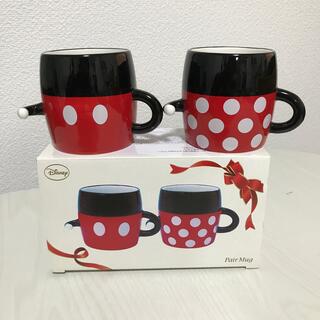 ディズニー(Disney)のペアマグカップ　ミッキー&ミニー(グラス/カップ)