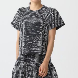 she tokyo Karen fringe border navy/white(シャツ/ブラウス(半袖/袖なし))