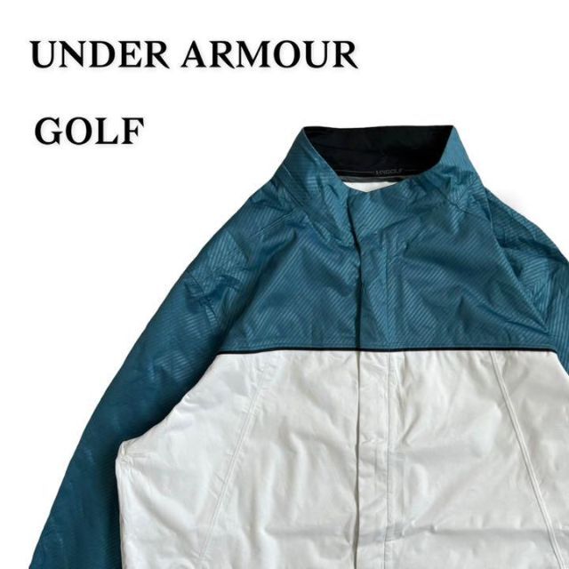 UNDER ARMOUR(アンダーアーマー)のアンダーアーマー　ナイロンジャケット　ゴルフウェア　Lサイズ　白 メンズのジャケット/アウター(ナイロンジャケット)の商品写真