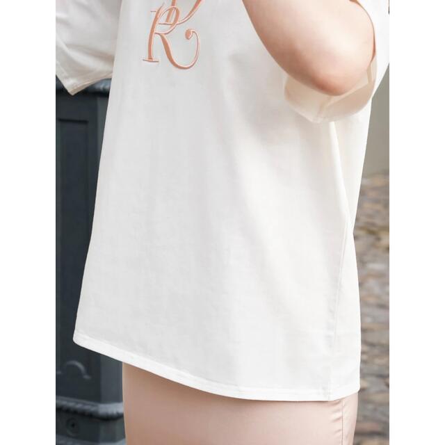 eimy istoire(エイミーイストワール)のDarich ♥ DRエンブロイダリーTシャツ ホワイト レディースのトップス(Tシャツ(半袖/袖なし))の商品写真