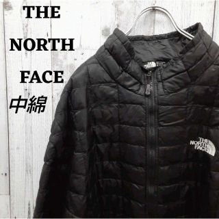 ザノースフェイス(THE NORTH FACE)のUS規格ノースフェイス中綿ジャケットアウターブルゾン刺繍ロゴ古着ブラック黒(ブルゾン)