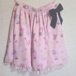 アンジェリックプリティー(Angelic Pretty)のサンリオ　キキララ　コラボ　スカート　ピンク(ひざ丈スカート)