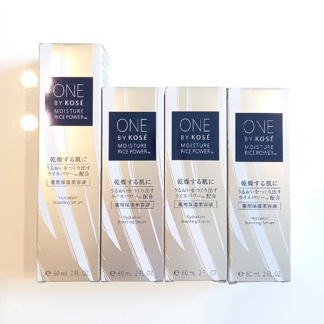 ONE BY KOSE ワンバイコーセー 薬用保湿美容液 60ml 4本 買得 www.gold ...