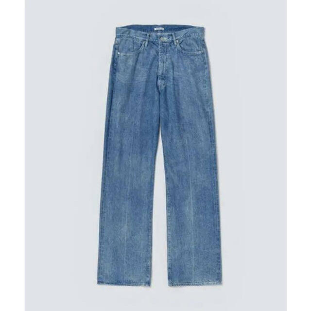 AURALEE SELVEDGE FADED LIGHT DENIM PANTS 1