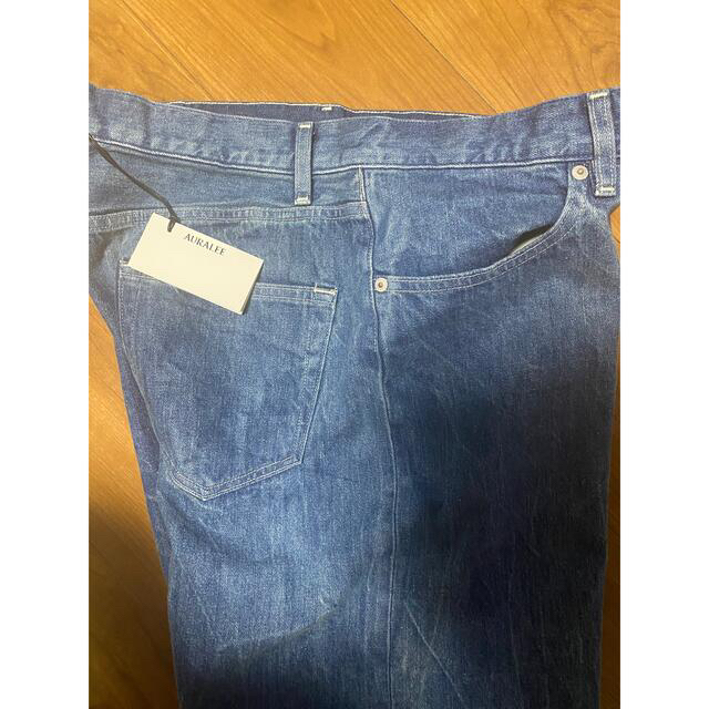 AURALEE SELVEDGE FADED LIGHT DENIM PANTS 2