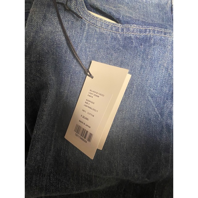 AURALEE SELVEDGE FADED LIGHT DENIM PANTS 4