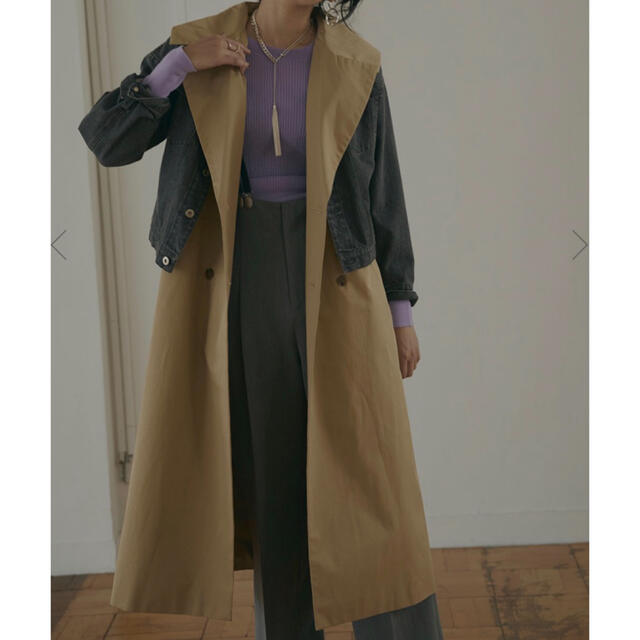 Ameri VINTAGE(アメリヴィンテージ)のM　トレンチコート　レイヤード　新品 レディースのジャケット/アウター(トレンチコート)の商品写真