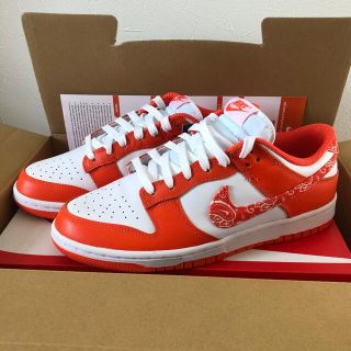 までの】 nike w dunk low ess オレンジ ペイズリー ナイキ ダンク