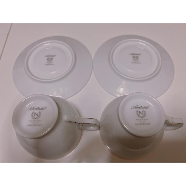 Noritake(ノリタケ)のノリタケ カップ&ソーサー 2客ハンプシャーゴールド インテリア/住まい/日用品のキッチン/食器(食器)の商品写真