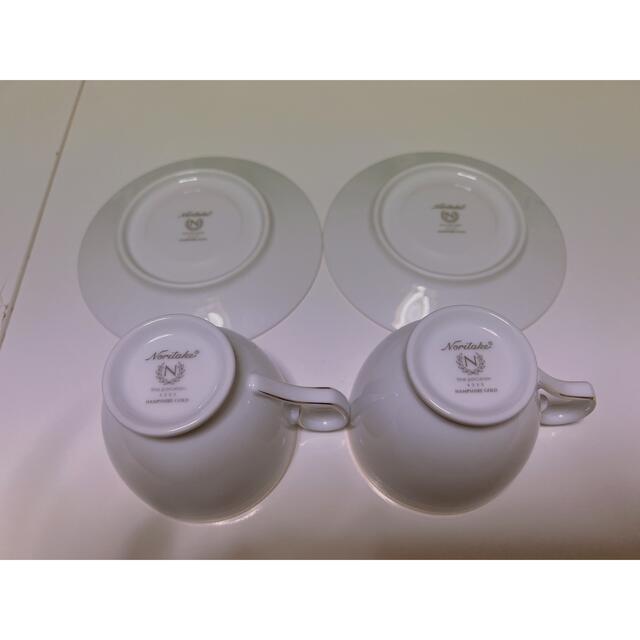 Noritake(ノリタケ)のノリタケ カップ&ソーサー 2客ハンプシャーゴールド インテリア/住まい/日用品のキッチン/食器(食器)の商品写真