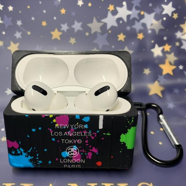 STUSSY(ステューシー)のstussy airpods  pro ケース　カバー スマホ/家電/カメラのオーディオ機器(ヘッドフォン/イヤフォン)の商品写真