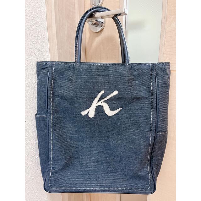 Kitamura(キタムラ)のいえすこ様専用　キタムラ　本格レザーデニムトートバッグ　美品　正規品　レア商品 レディースのバッグ(トートバッグ)の商品写真