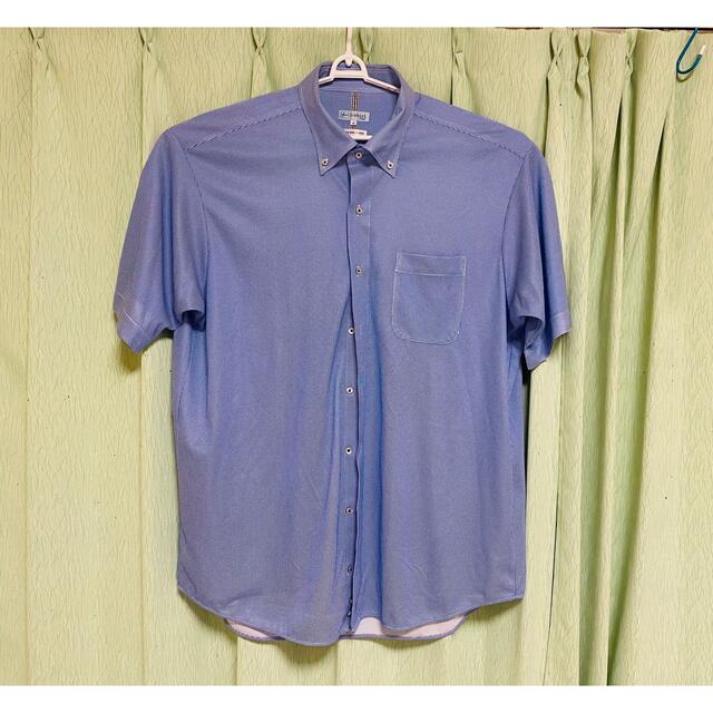 4L ボタンダウンシャツ　ブルー　チェック メンズのトップス(シャツ)の商品写真