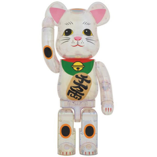 あすつく】 BE@RBRICK - BE@RBRICK 招き猫 透明メッキ 1000% ベア