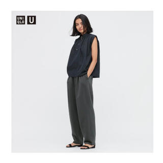 ユニクロ(UNIQLO)のUNIQLO U スウェットギャザーパンツ　ダークグリーン(その他)