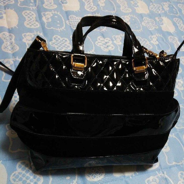 DISSONA, Bags, Dissona Black Patent Leather Shoulder Bag