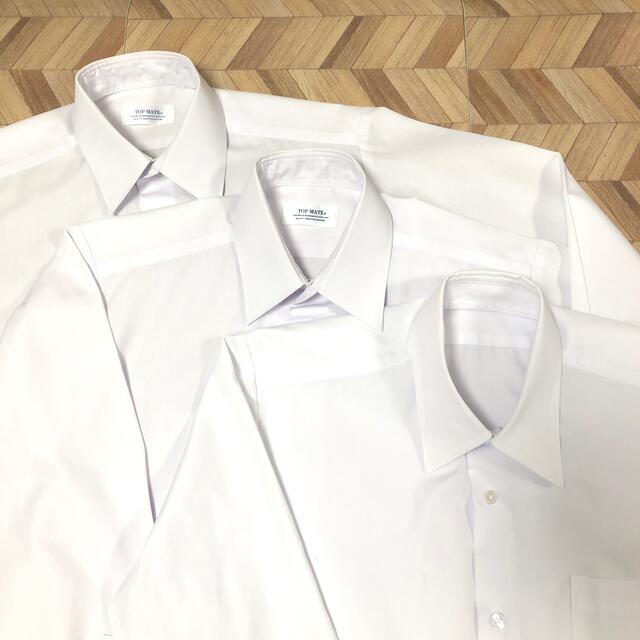 スクールシャツ　150㌢2枚　155㌢1枚　長袖　制服　ワイシャツ　3枚セット メンズのトップス(シャツ)の商品写真