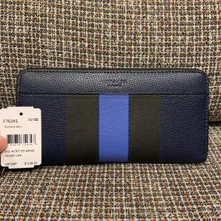 コーチ(COACH)の75395 コーチ　長財布　ブルーブラックライン(長財布)