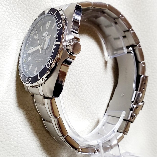 ORIENT(オリエント)の良品 ORIENT オリエント 20BAR デイト ブルー クォーツ メンズ メンズの時計(腕時計(アナログ))の商品写真