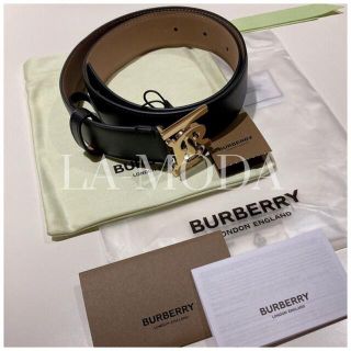 バーバリー(BURBERRY)のお値下げ可能　　新作◆BURBERRY◆モノグラムモチーフ レザーベルト(ベルト)