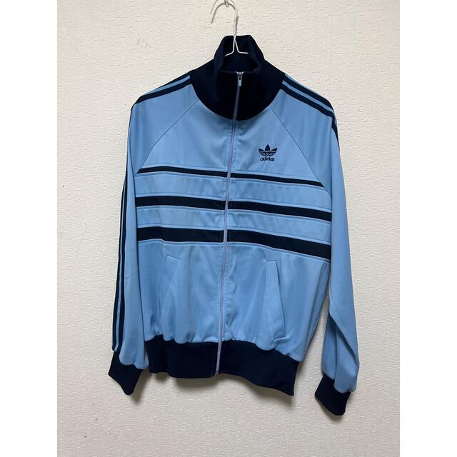 70's adidas ジャージ トラックジャケット アディダス デサント 青