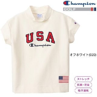 チャンピオン(Champion)の新品 希少 白M Champion golf USA SHIRT プロ使用モデル(ウエア)