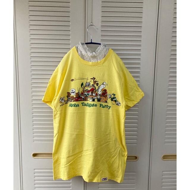 Santa Monica(サンタモニカ)のTシャツ　ヴィンテージ   古着　クレイジーシャツ　used ビンテージ レディースのトップス(Tシャツ(半袖/袖なし))の商品写真