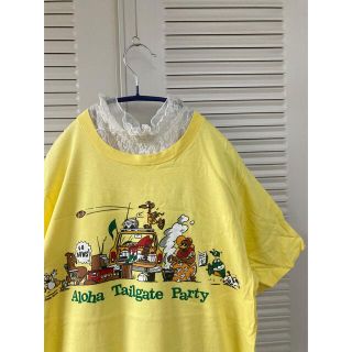 サンタモニカ(Santa Monica)のTシャツ　ヴィンテージ   古着　クレイジーシャツ　used ビンテージ(Tシャツ(半袖/袖なし))