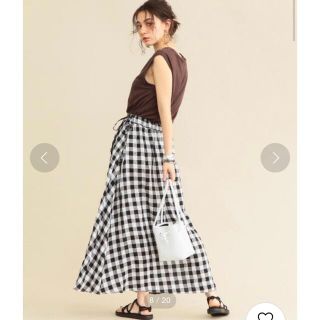 ビューティアンドユースユナイテッドアローズ(BEAUTY&YOUTH UNITED ARROWS)のお値引中☆美品　フレンチリネンリボンマキシスカート(ロングスカート)