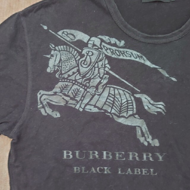 BURBERRY BLACK LABEL(バーバリーブラックレーベル)の黒　Ｔシャツ メンズのトップス(Tシャツ/カットソー(半袖/袖なし))の商品写真