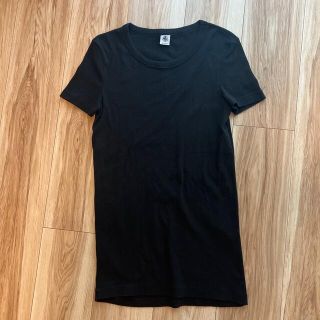 プチバトー(PETIT BATEAU)のプチバトー　クルーネック　Tシャツ　黒　ブラック(Tシャツ(半袖/袖なし))