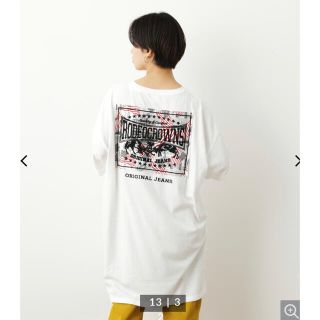 ロデオクラウンズワイドボウル(RODEO CROWNS WIDE BOWL)の新品　ロデオクラウンズ　NP PATCH Tシャツワンピース(ひざ丈ワンピース)