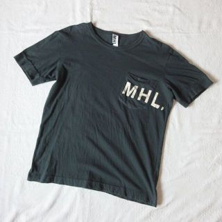 マーガレットハウエル(MARGARET HOWELL)の日本製！マーガレットハウエル MHL. Tシャツ ポケット カットソー ネイビー(Tシャツ(半袖/袖なし))