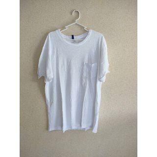 エイチアンドエム(H&M)の白シャツ　白Tシャツ　メンズ　レディース　ユニセックス　Lサイズ(Tシャツ/カットソー(半袖/袖なし))