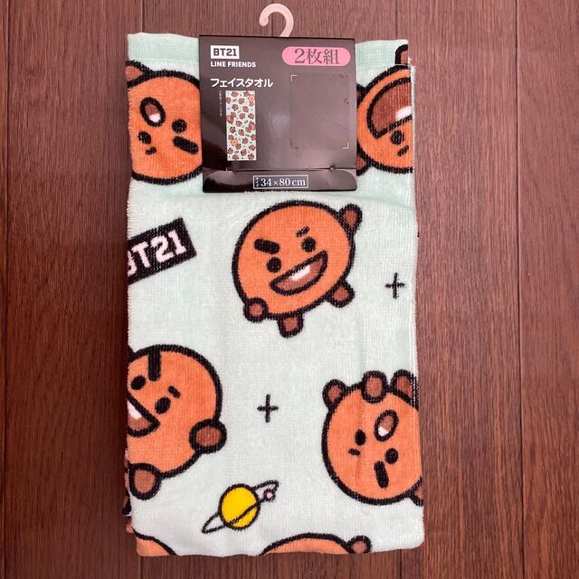 しまむら(シマムラ)の匿名配送⭐︎BT21⭐︎SHOOKY⭐︎フェイスタオル⭐︎2枚組 エンタメ/ホビーのおもちゃ/ぬいぐるみ(キャラクターグッズ)の商品写真