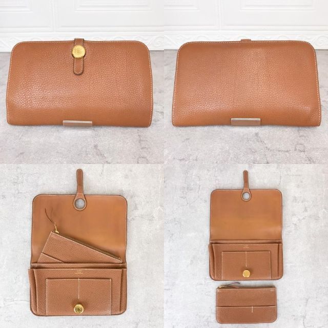 楽天 Hermes - 美品❤️ エルメス ドゴンGM ブラウン系 長財布 財布