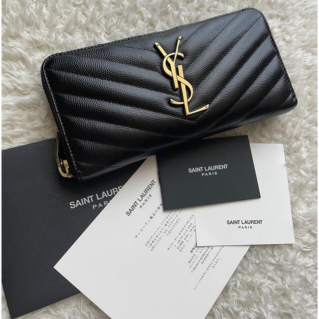 極上美品 saintlaurent イヴサンローラン 長財布 ラウンドファスナー