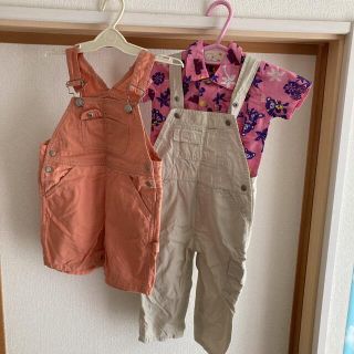 ベビーギャップ(babyGAP)のオーバーオール サロペット90cm  半袖シャツ80cm(Ｔシャツ)