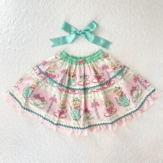 シャーリーテンプル(Shirley Temple)の美品 110 うさぎ ティーカップ スカート シャーリーテンプル(スカート)