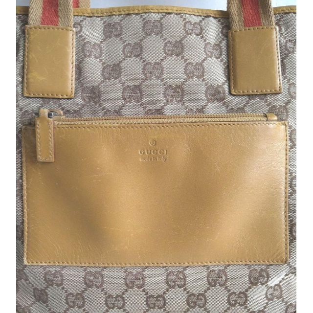 Gucci(グッチ)のGUCCI グッチ ミニトートバッグ シェリーライン GG柄 キャンバス　レザー レディースのバッグ(トートバッグ)の商品写真