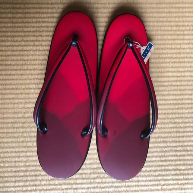草履　赤×黒 レディースの靴/シューズ(下駄/草履)の商品写真